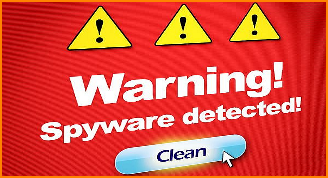 Spyware warning screen