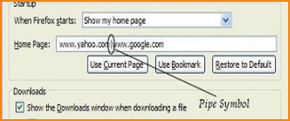 Typing Home Page Addresses in Firefox