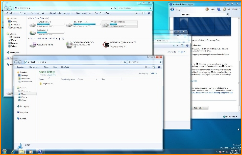 Windows 7 Showing Open Screens