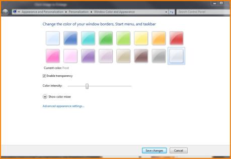 Windows 7 Color Schemes