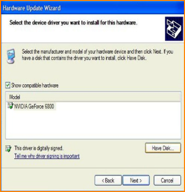 Device Driver Screen